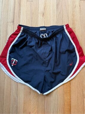 Nike Women's MN Twins Navy & Red Athletic Shorts